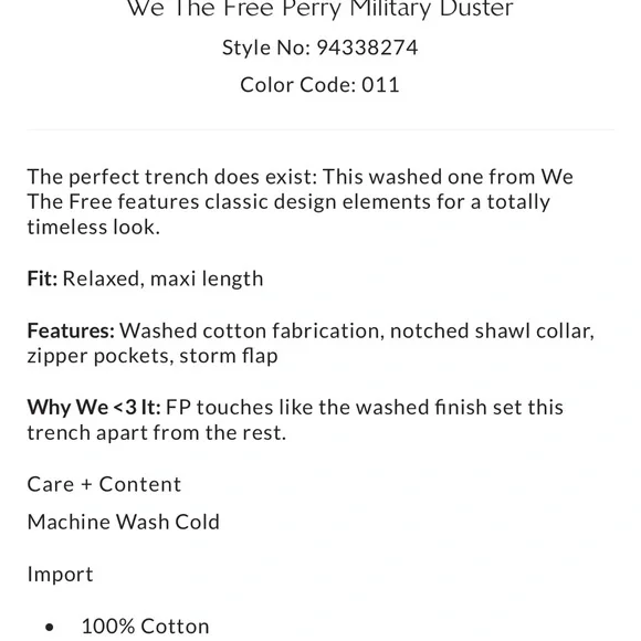 Free People Green Trench Coat Classic Style - Picture 5 of 8